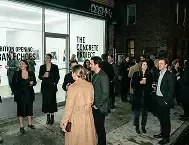 Guests at a gallery opening